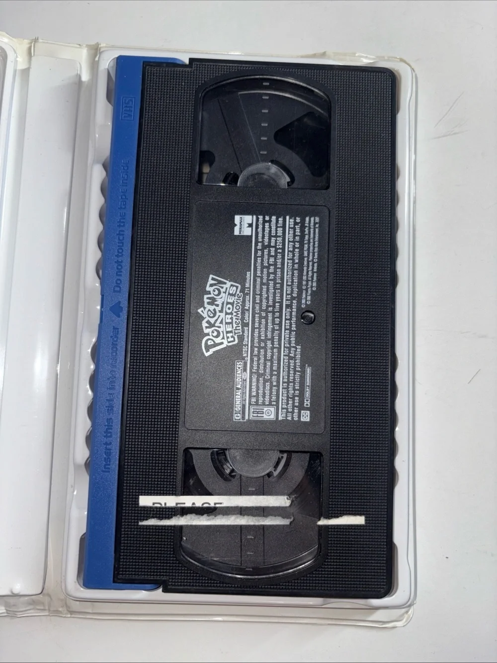 Pokemon Heroes The Movie VHS – Blue Cover